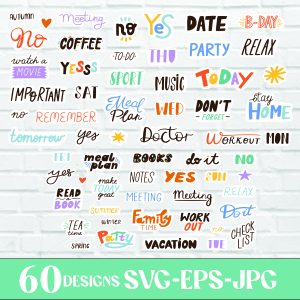 60 Sticker designs bundle